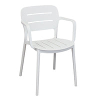 Poltrona impilabile in resina da esterno - URANIA Colore: Bianco