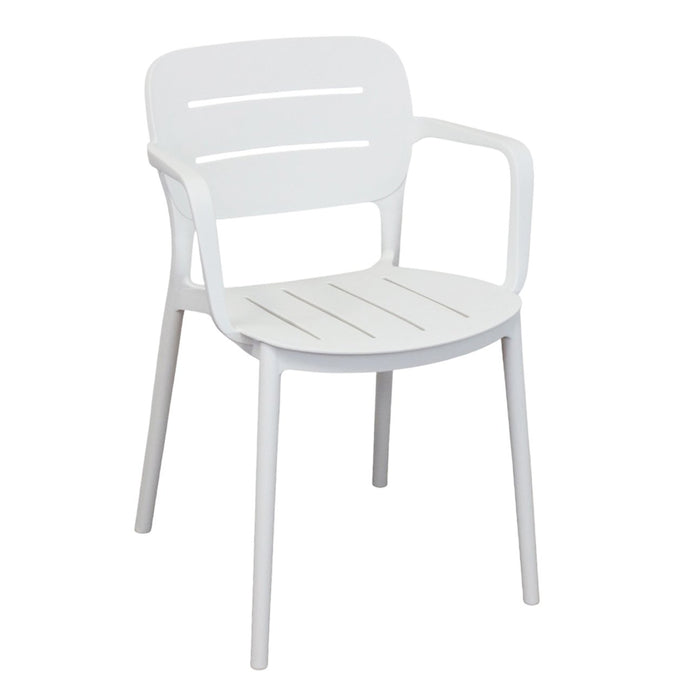 Poltrona impilabile in resina da esterno - URANIA Colore: Bianco