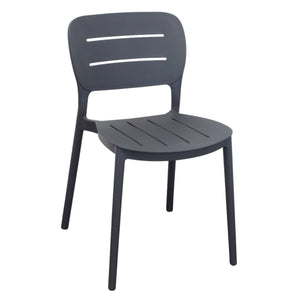 Sedia impilabile in resina da esterno - URANIA Colore: Antracite