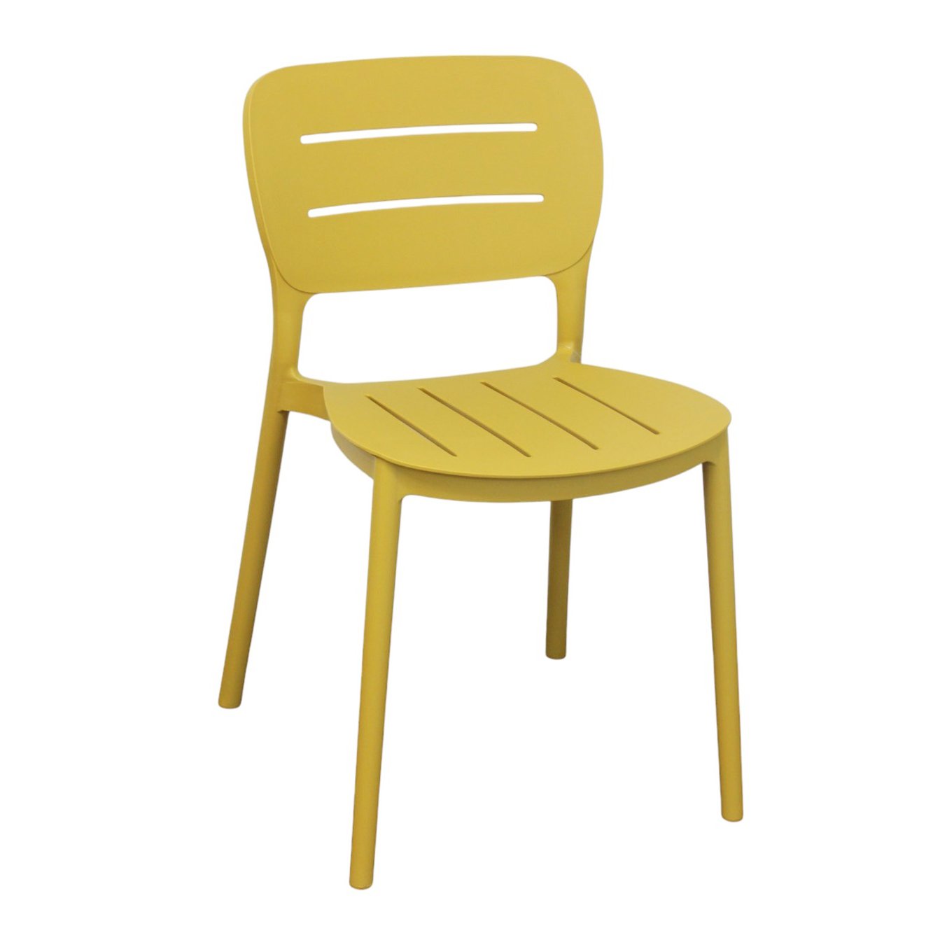 Sedia impilabile in resina da esterno - URANIA Colore: Giallo