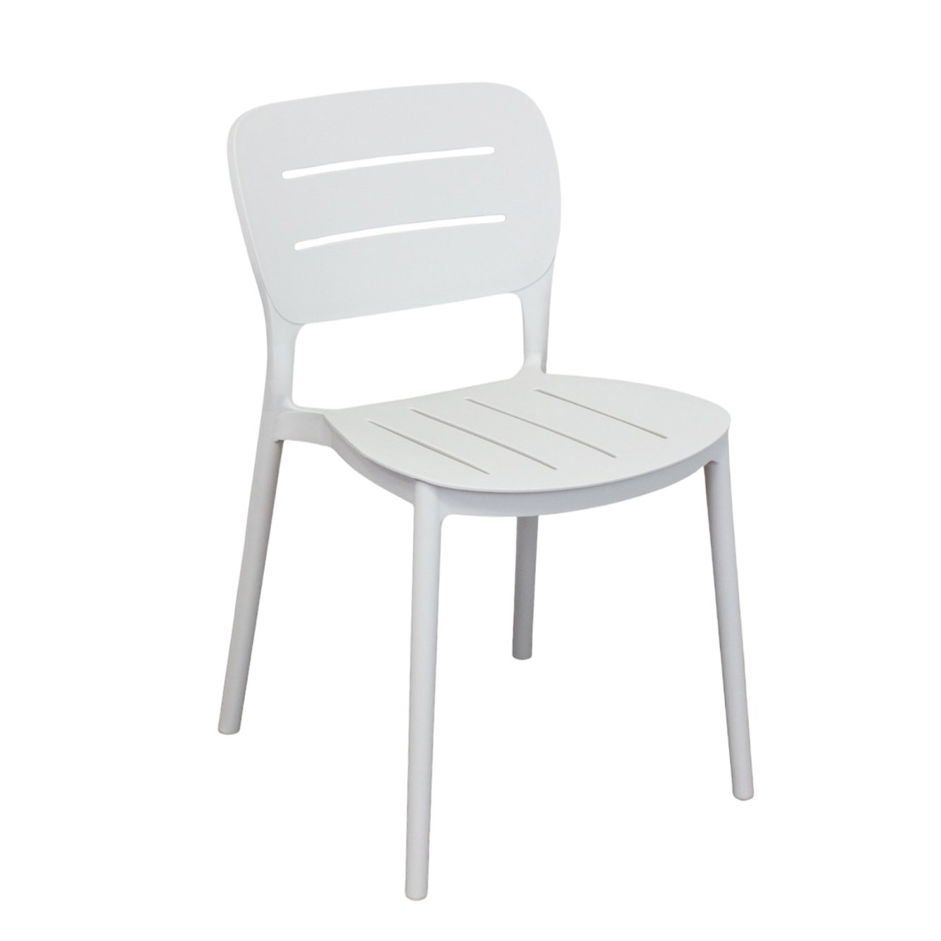 Sedia impilabile in resina da esterno - URANIA Colore: Bianco