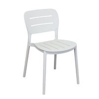 Sedia impilabile in resina da esterno - URANIA Colore: Bianco
