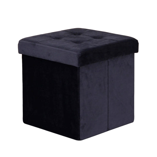 Pouf contenitore in velluto - VELVET Colore: Nero