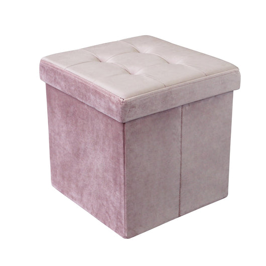 Pouf contenitore in velluto - VELVET Colore: Rosa