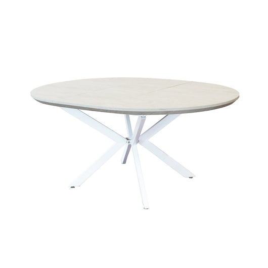 Tavolo da pranzo rotondo allungabile 120/160x120 - VESTA Colore: Bianco