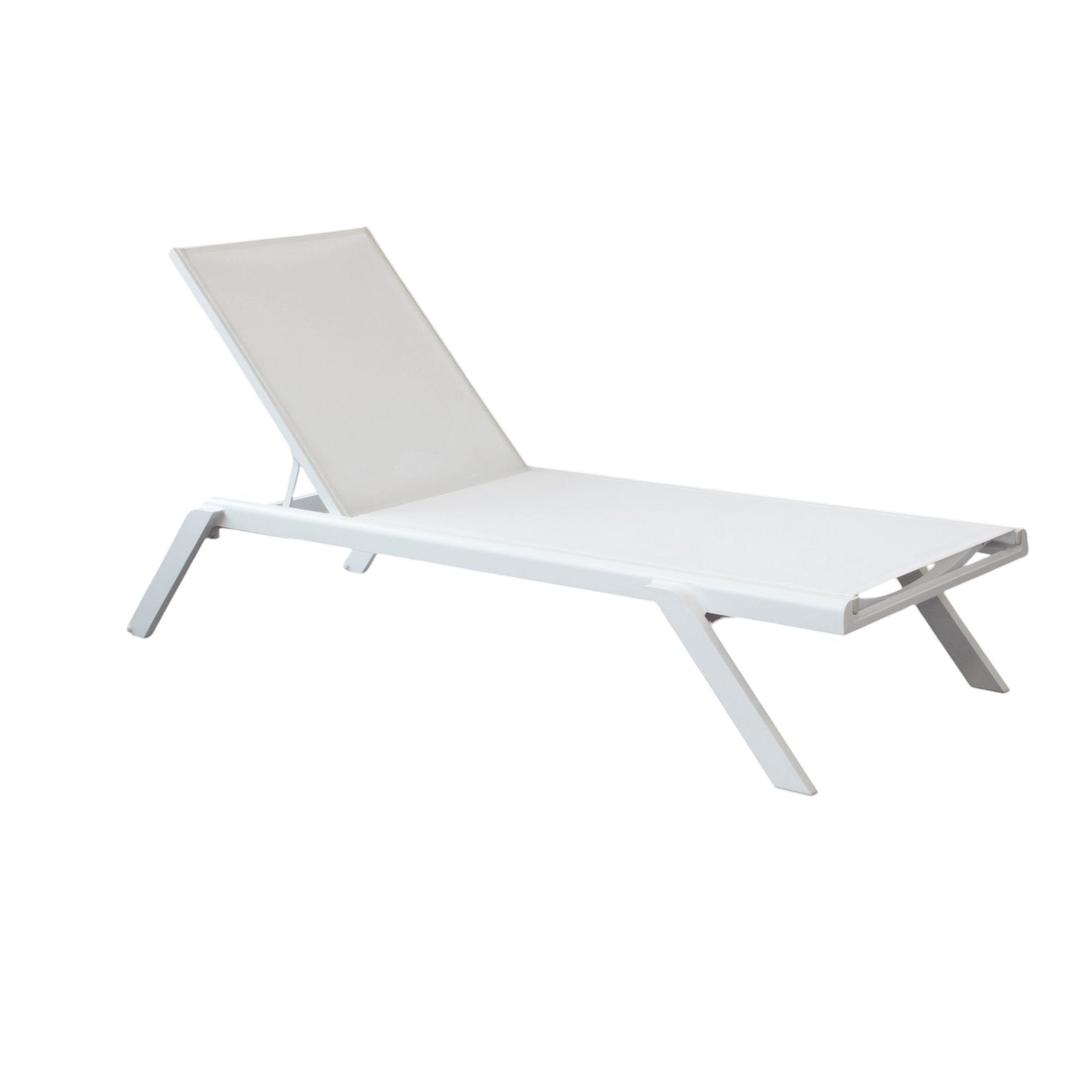 Lettino da Giardino in Alluminio textilene - WARD Colore: Bianco