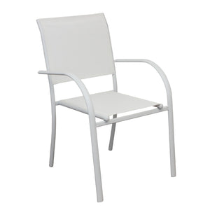 Poltrona impilabile da giardino - YARA Colore: Bianco