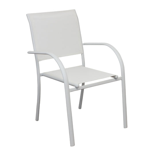 Poltrona impilabile da giardino - YARA Colore: Bianco