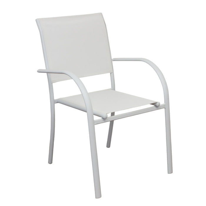 Poltrona impilabile da giardino - YARA Colore: Bianco