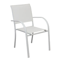 Poltrona impilabile da giardino - YARA Colore: Bianco