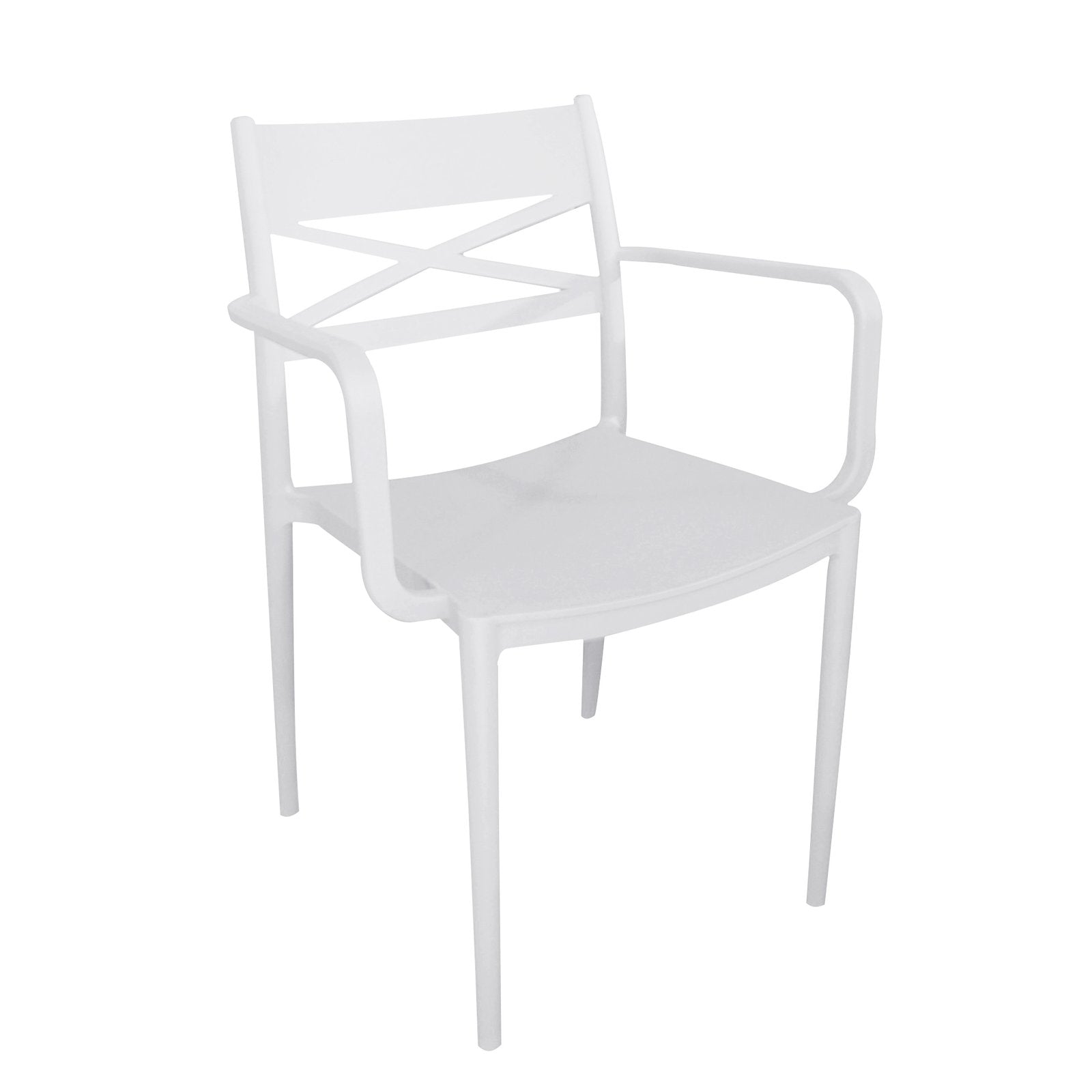Poltrona impilabile da esterno in resina - ZEPHYROS Colore: Bianco