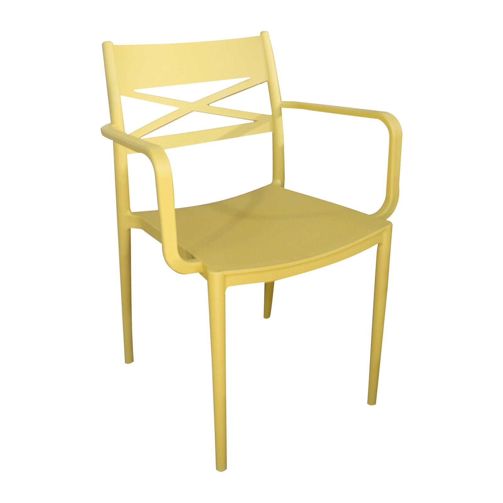 Poltrona impilabile da esterno in resina - ZEPHYROS Colore: Giallo