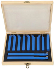 Set di trapani in acciaio duro per macchine da trapano - Set di trapani per alta precisione - 12 x 12 mm - 11 pezzi - Incluso manico in legno - Codice prodotto: 123456