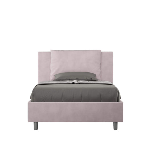Letto Singolo rivestito in Microfibra - ANTEA Dimensione Rete: 100x200, Colore: Glicine, Tipologia Letto: Senza Rete