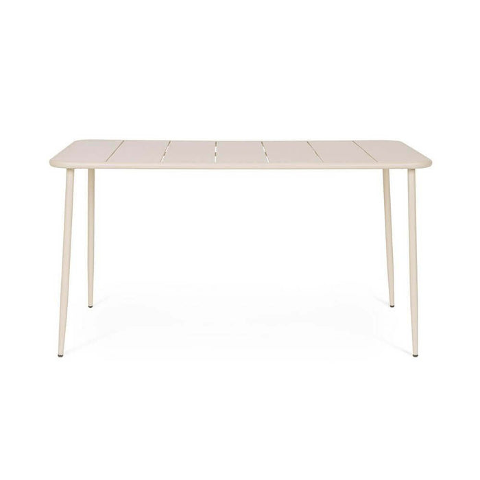 Tavolo da Giardino Acciaio Tortora Moderno 140x80 cm - THARNIS