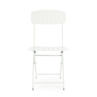 Set 2 Sedie Pieghevoli Acciaio Bianco da Esterno - ZAMIRA