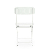 Set 2 Sedie Pieghevoli Acciaio Bianco da Esterno - ZAMIRA