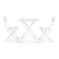 Set 2 Sedie Pieghevoli Acciaio Bianco da Esterno - ZAMIRA