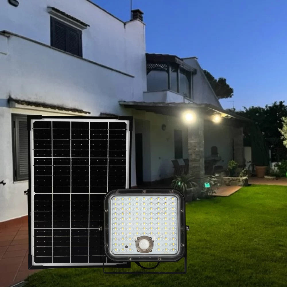 TECHNO Proiettore Faro Solare Led 4800 Lm Con Pannello Separato
