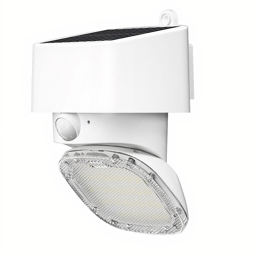 TECHNO Faro Solare Led da Parete 2000Lm Con Pannello, Crepuscolare e Sensore Movimento