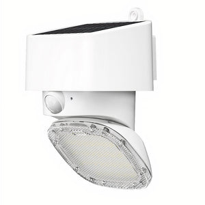 TECHNO Faro Solare Led da Parete 2000Lm Con Pannello, Crepuscolare e Sensore Movimento