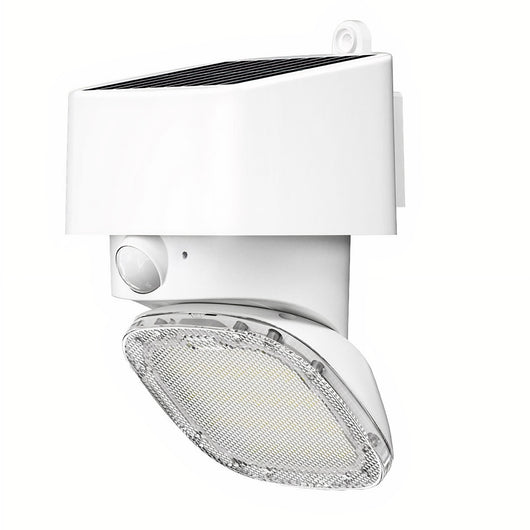 TECHNO Faro Solare Led da Parete 2000Lm Con Pannello, Crepuscolare e Sensore Movimento