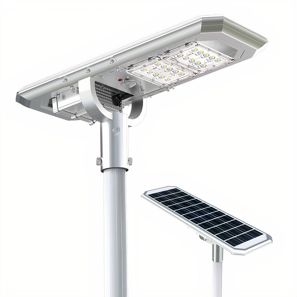TECHNO Proiettore Faro Solare Led per Lampioni 2000Lm Con Pannello Incorporato