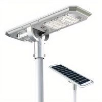 TECHNO Proiettore Faro Solare Led per Lampioni 2000Lm Con Pannello Incorporato