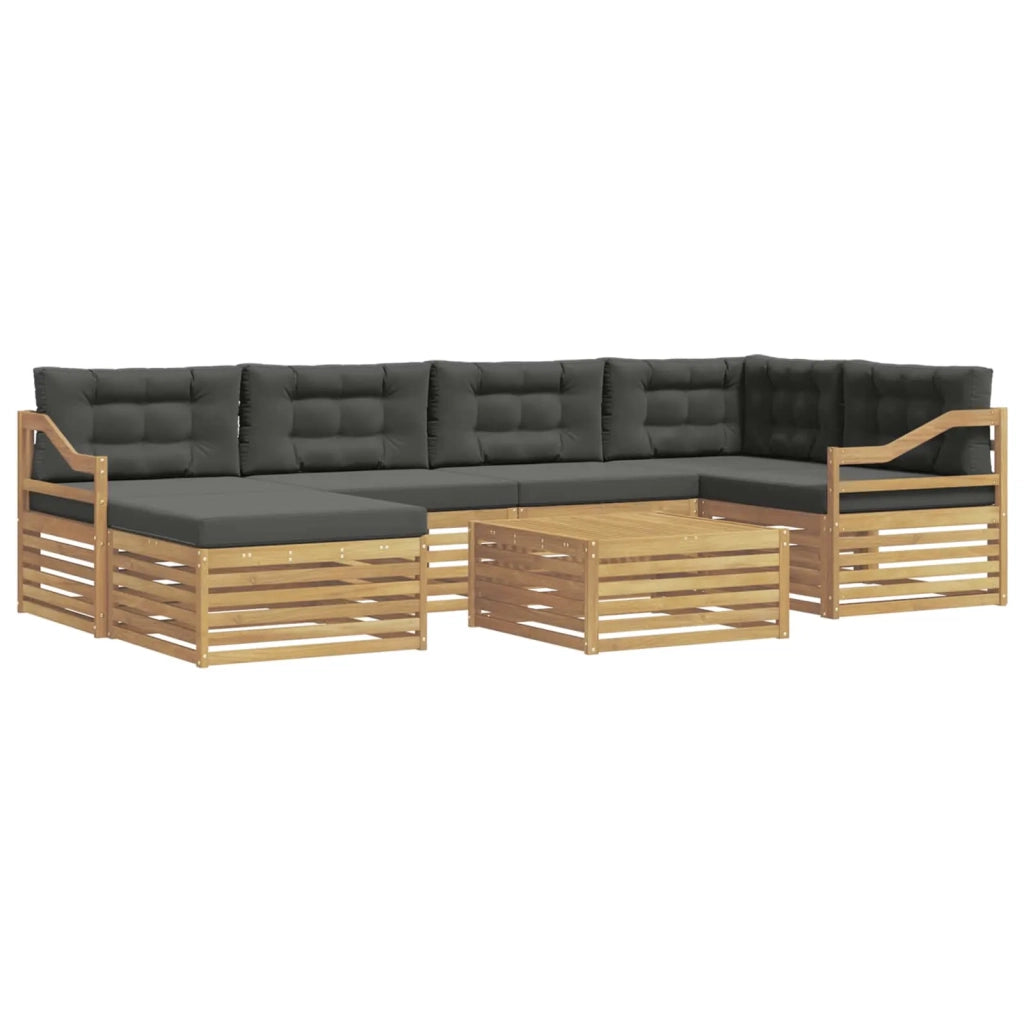 Set di divani da esterno 7 pz Bianco e Antracite 3390822