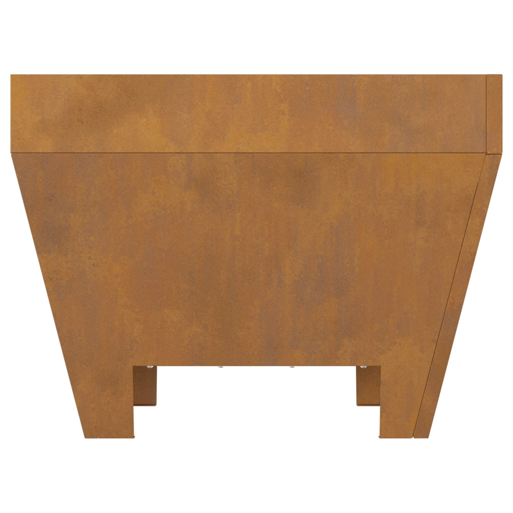 Focolare Quadrato 50x50x30 cm in Acciaio Resistente di