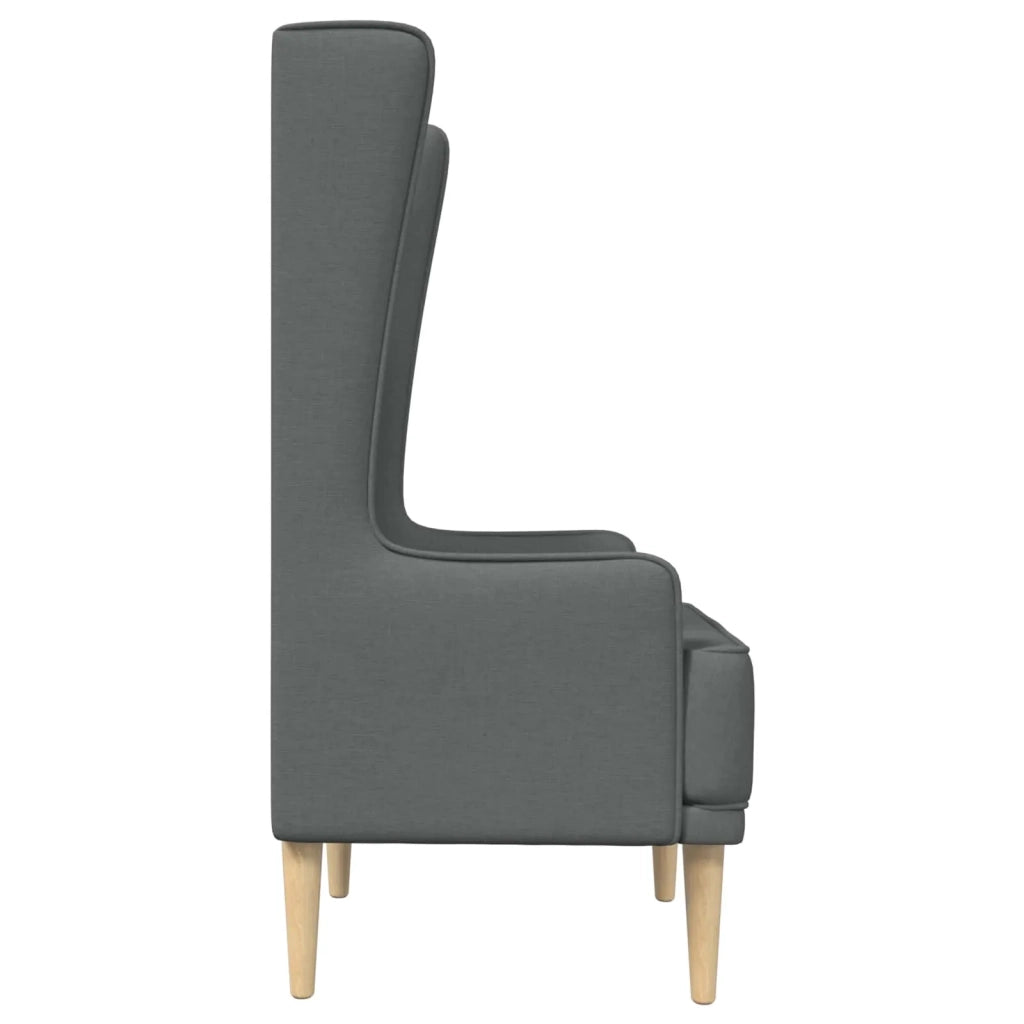 Sedia a schienale alto trapuntata a bottoni Grigio Scuro 42042480