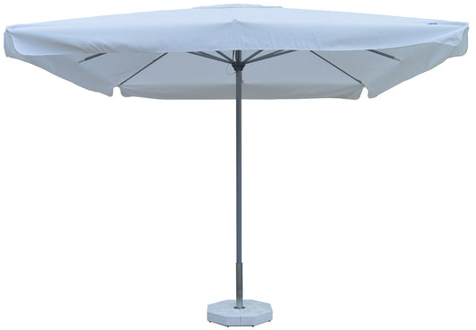 Ombrellone da Giardino 3x3 m Palo Ø48 mm in Alluminio Grigio Lucido Telo in Poliestere Bianco