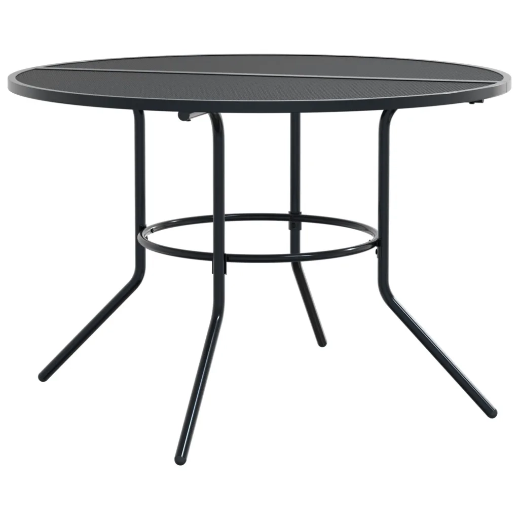 Set Sedie Giardino Impilabili 5pz Antracite Acciaio Verniciato 3283766