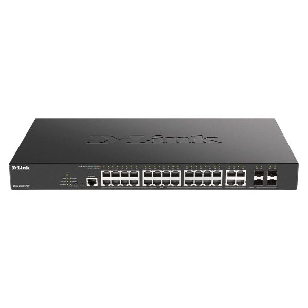 D-link dgs-2000-28p switch di rete gestito l2/l3 gigabit ethernet (10/100/1000) supporto power over ethernet (poe) 1u nero