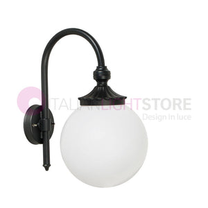 ANTARES Lanterna da esterno a Parete Antracite con Sfera Globo d.25 GARDENLIGHT