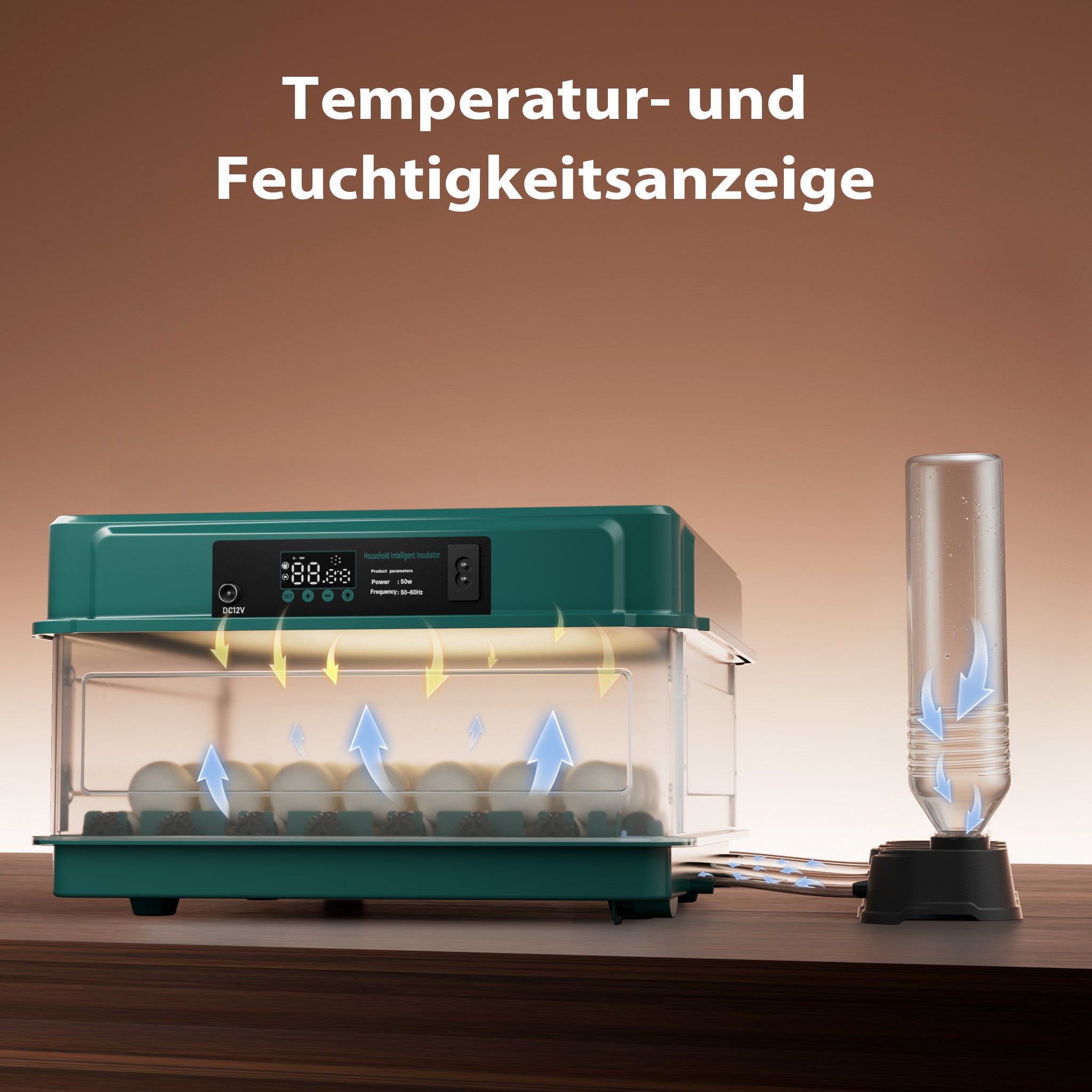 Fudajo Incubatrice di superficie completamente automatica 48 uova Covatrice polli, anatre, pulcini