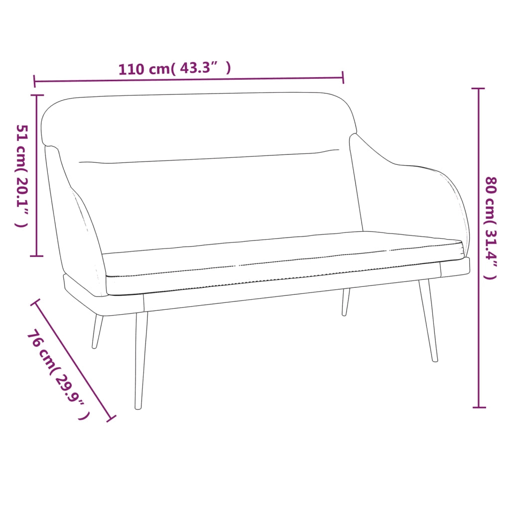 Panca Grigio Scuro 110x76x80 cm in Velluto CFW8761445