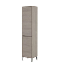 Mobile Bagno Colonna Portabiancheria Legno Bianco Rovere Lavanderia 2 Ante Colore: Rovere