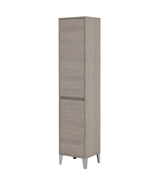 Mobile Bagno Colonna Portabiancheria Legno Bianco Rovere Lavanderia 2 Ante Colore: Rovere