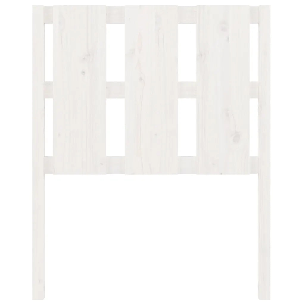Testiera per Letto Bianca 80,5x4x100 cm Legno Massello di Pino