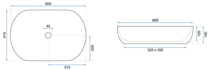 Lavabo Da Appoggio In Ceramica Cleo White-rea