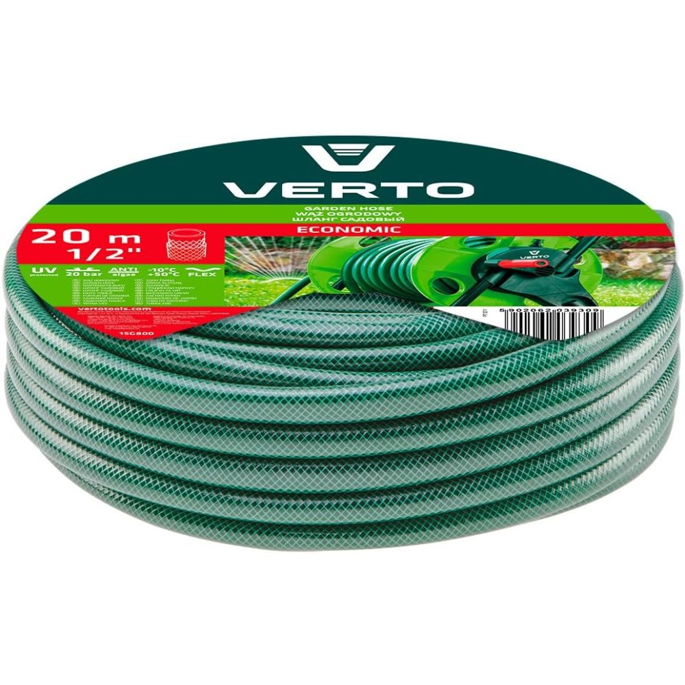 Topex 15g800 tubo da giardino 20 20 m, 1/2 eco, 3 strati, 20bar