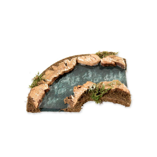 TRATTO DI FIUME CURVA SEMPLICE PER PRESEPI E MODELLISMO