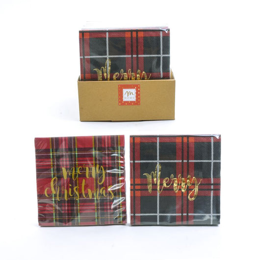 TOVAGLIOLI NATALIZI IN CARTA ASSORTITI 33X33 CM