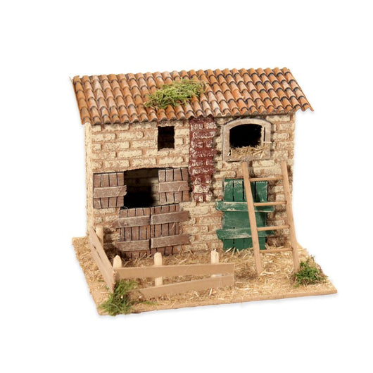 FATTORIA CON RECINTO CM 19X15X14 PER PRESEPI E MODELLISMO