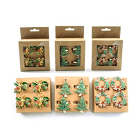 PORTATOVAGLIOLI DI NATALE ASSORTITI CON STRASS SET DA 4 PZ PREZZI CAD UNO SET