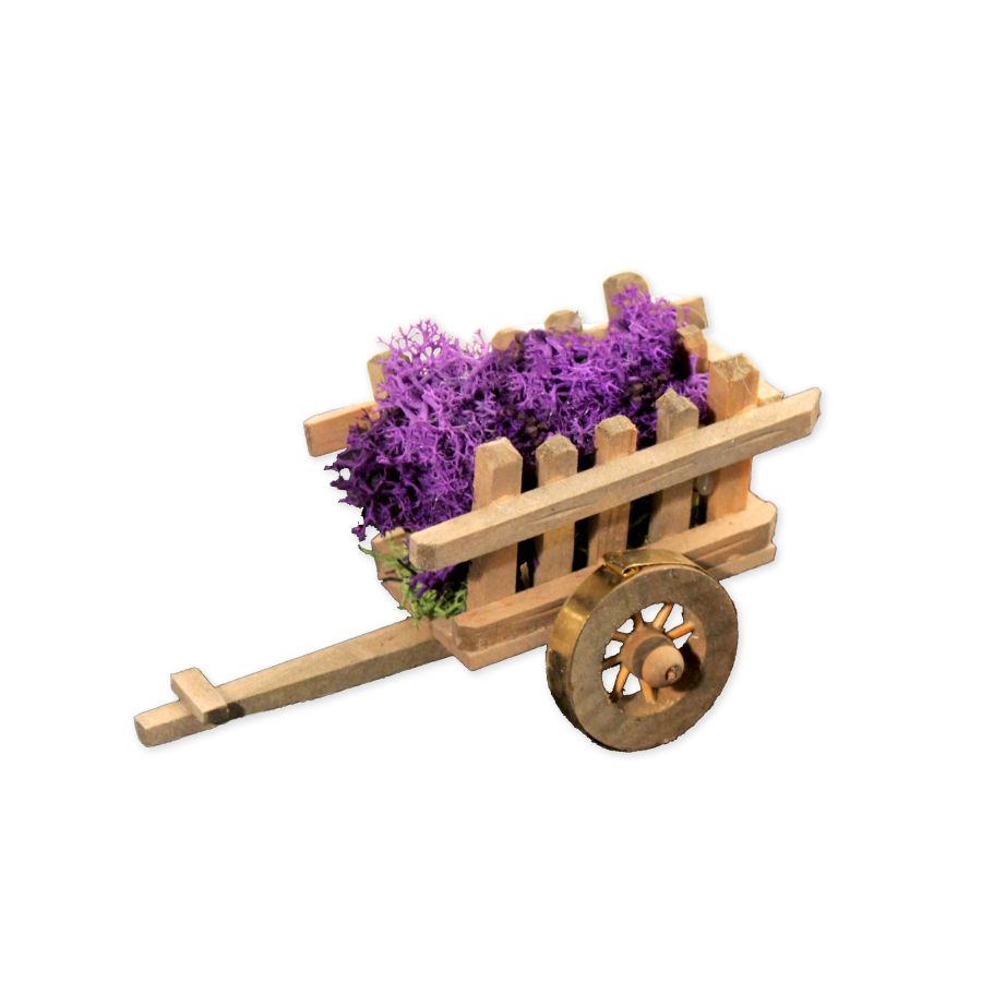 CARRO PICCOLO CON LAVANDA PER PRESEPI E MODELLISMO