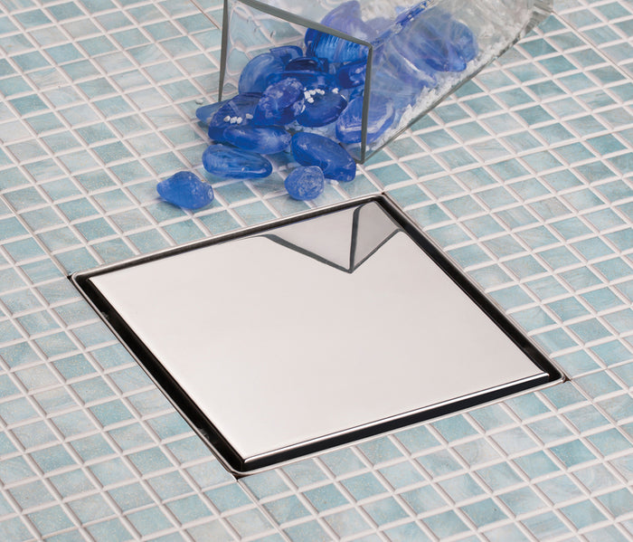 Piletta a filo pavimento Tile Holder 15x15 Aisi 304 Ferplast Diametro: ø50