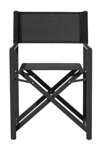 Sedia da regista Paros in alluminio e textilene Greenwood Materiale: Alluminio, Colore: Antracite e nero