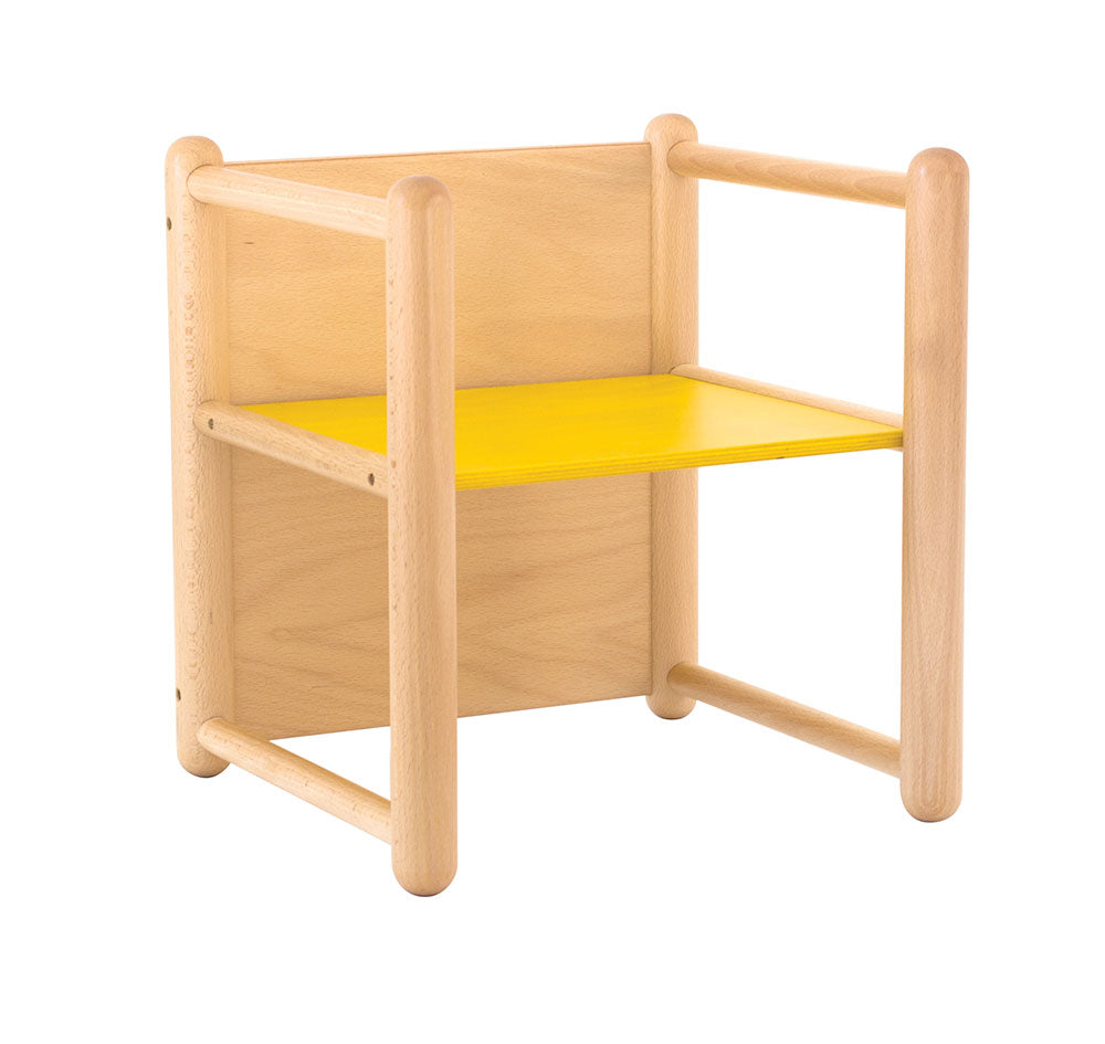 Sedia Dixi pluriuso in legno di Faggio Adex Colore: Gialla, Materiale: Legno di Faggio